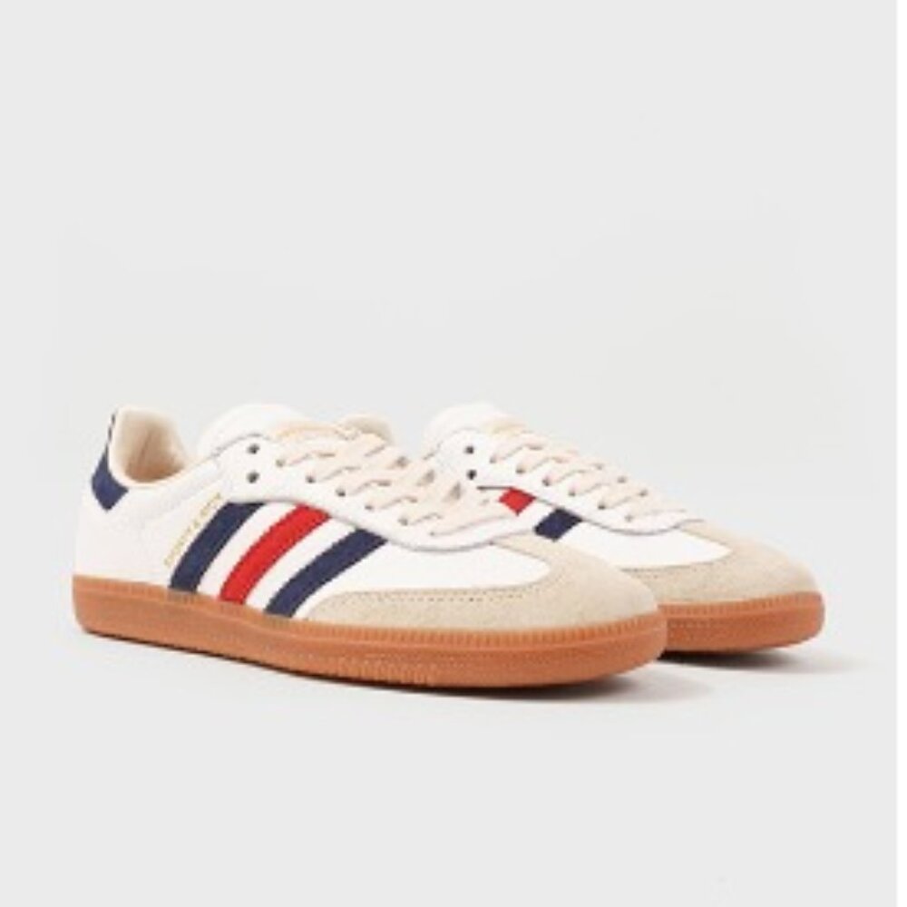 Sporty & Rich Sambas - White/Sports Red/Blue